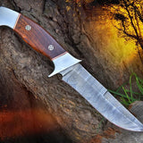 Handmade Damascus Steel Blade Outdoor Knife