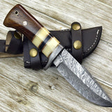 Custom Handmade Damascus Steel Hunting Knife