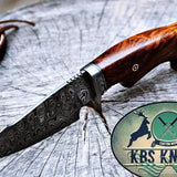 Custom Handmade Damascus Steel Hunting Knife
