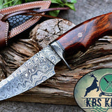 Custom Handmade Damascus Steel Hunting Knife