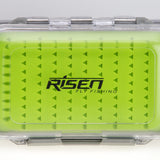 Waterproof fly boxes with green silicone insert