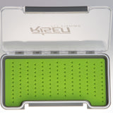 Waterproof fly boxes with green silicone insert