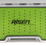 Waterproof fly boxes with green silicone insert