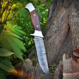 Handmade Damascus Steel Blade Outdoor Knife