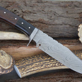 Custom Handmade Damascus Steel Hunter Knife