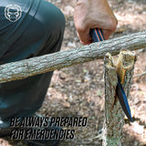 12.32" LAVALINE SURVIVAL KNIFE WITH FIXED 1095 HIGH CARBON STEEL BLADE