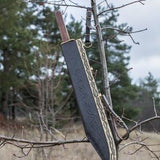 Custom Handmade Viking Seax Knife with Leather Sheath