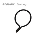 Black ADAMAN-coated fly fishing guide ring with tapered frame
