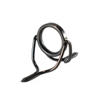 Black boat rod guide with oval ring and side mounting loop