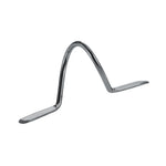 Polished metal snake guide with curved arch and two flat support feet