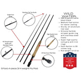 CNC Fly Reel Fly Fishing Kit, 3/4wt Rod | 9ft | 4-piece | Wild Water Fly Fishing
