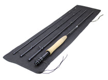 8 ft fly fishing rod in dark fabric case, four-piece sections