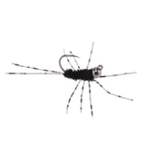 3 Pack Pat's Rubber Legs Tungsten Jigged Black Euro Nymph Size 6