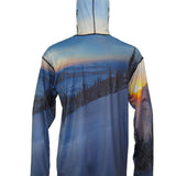 Above The Clouds Lightweight Mountain Graphic Hoodie