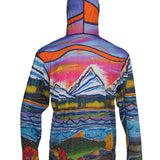 Alpine Lake Lightweight Mountain Graphic Hoodie