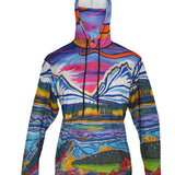 Alpine Lake Lightweight Mountain Graphic Hoodie
