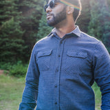 Grand Flannel, Dark Blue Mini Check