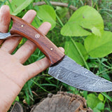Custom Handmade Damascus Steel Skinning Hunting Knife