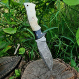 Custom Handmade Damascus Steel Hunting Knife