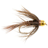 Soft Hackle Bead Head Pheasant Tail Nymph Fly - 12 Flies Size 14