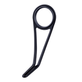 Black single-foot fishing rod guide with circular ring