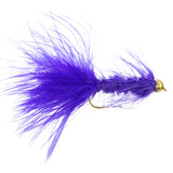 Wooly Bugger w/ Bead Head, Size 10 | Purple | Qty. 6 | Wild Water Fly Fishing