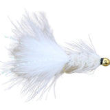 Wooly Bugger w/ Bead Head, Size 10 | White | Qty. 6 | Wild Water Fly Fishing