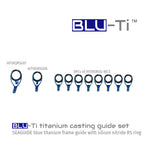 Blue titanium casting guide set with black RS rings
