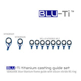 Blue titanium casting guide set with black RS rings