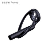 Seaguide Tip Top XRT fishing rod guide frame, black coated frame