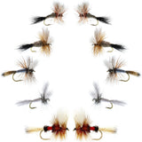 Basics Collection - Wulff Dry Fly Assortment - 10 Dry Fishing Flies - 5 Patterns - Hook Sizes 10, 12, 14