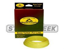 Yellow Stone Creek bass taper fly line, coiled for fly fishing