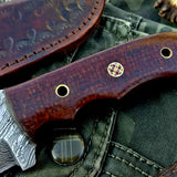 Custom Handcrafted Damascus Steel Tops Tracker Knife - Ideal for Survival, Camping & Tactical Use | KBS Knives