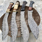 Best Kukri Knife Design – Damascus Blade Set of 4
