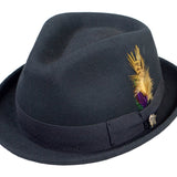 Wool Felt Fedora Hat Classic Roma Stingy