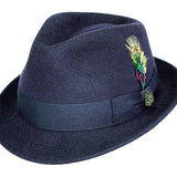 Wool Felt Fedora Hat Classic Roma Stingy