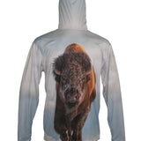 Bison Sun Protective Wildlife Graphic Hoodie