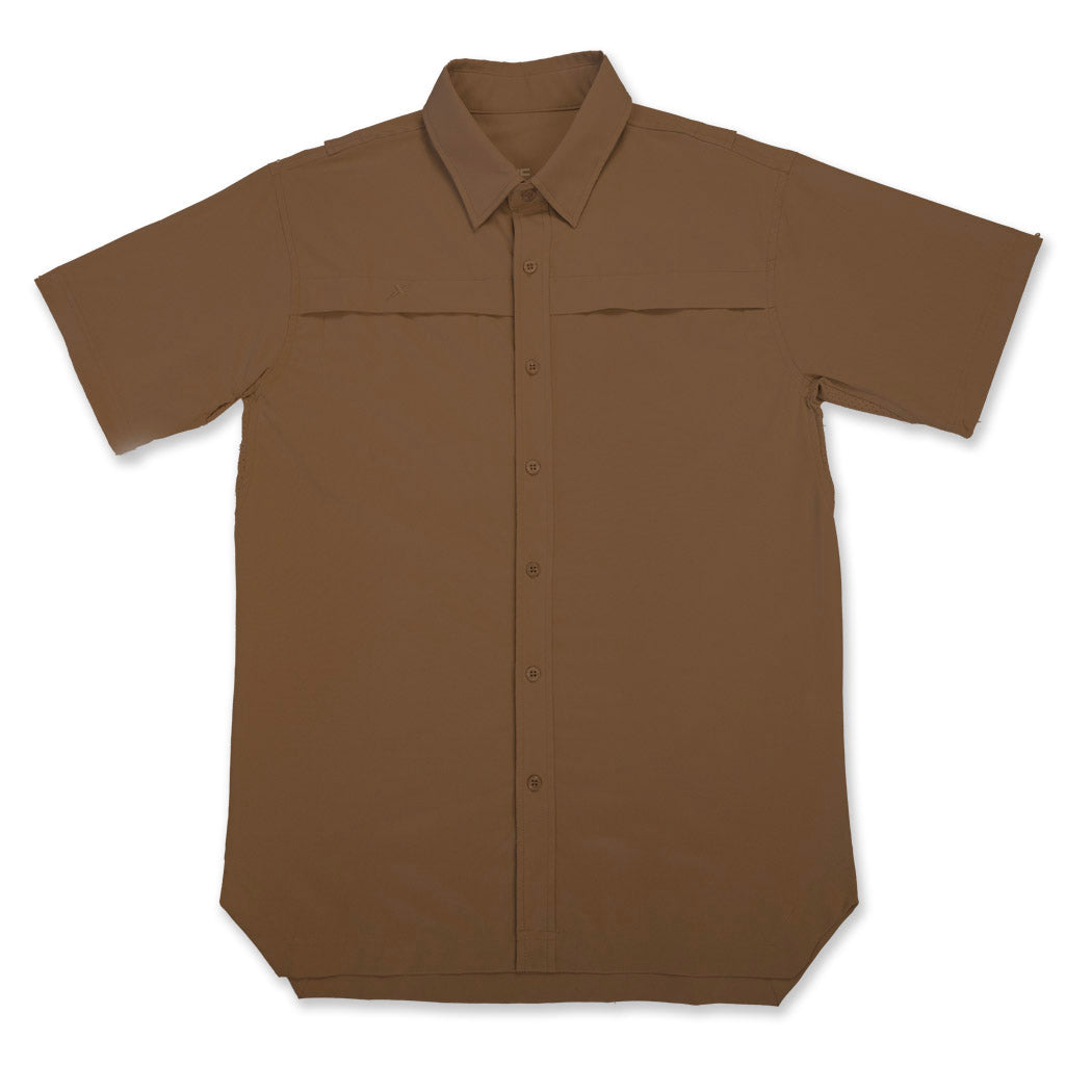 Short Sleeve Solid Lifestyle Button Down w/ REPEL-X