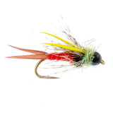 3 Pack Tungsten Bead Head Nicks Prince Special Nymph Fishing Flies - Hook Size 12