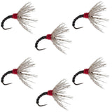 Black Zebra Sakasa Kebari - 6 Tenkara Flies - Size 12