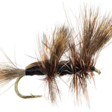 Double Humpy Fly, Size 10 | Black | Qty. 6 | Wild Water Fly Fishing