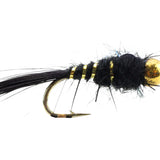 Bead Head Flashback Nymph, Size 12 | Black | Qty. 6 | Wild Water Fly Fishing