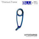 Blu-Ti titanium single-foot medium frame guide with circular ring, blue