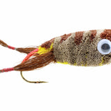 Deer Hair Frog Bass Bug Popper, Size 2 | Brown Frog | Qty. 2 | Wild Water Fly Fishing
