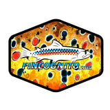 Brown Trout2 Fish Print Patterned Straw Sun Hat
