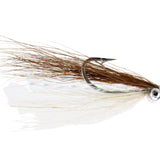Clouser Minnow, Size 8 | Brown and White | Qty. 6 | Wild Water Fly Fishing