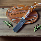 Professional Bull Cutter Castration Knife - 7" High Carbon Steel with Epoxy Resin Handle