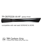 Seaguide TP carbon fiber trihedral grip, full length, glossy black finish