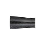 Dark carbon fiber fighting butt, cylindrical sleeve with textured weave