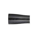 Dark carbon fiber fighting butt, cylindrical sleeve with textured weave